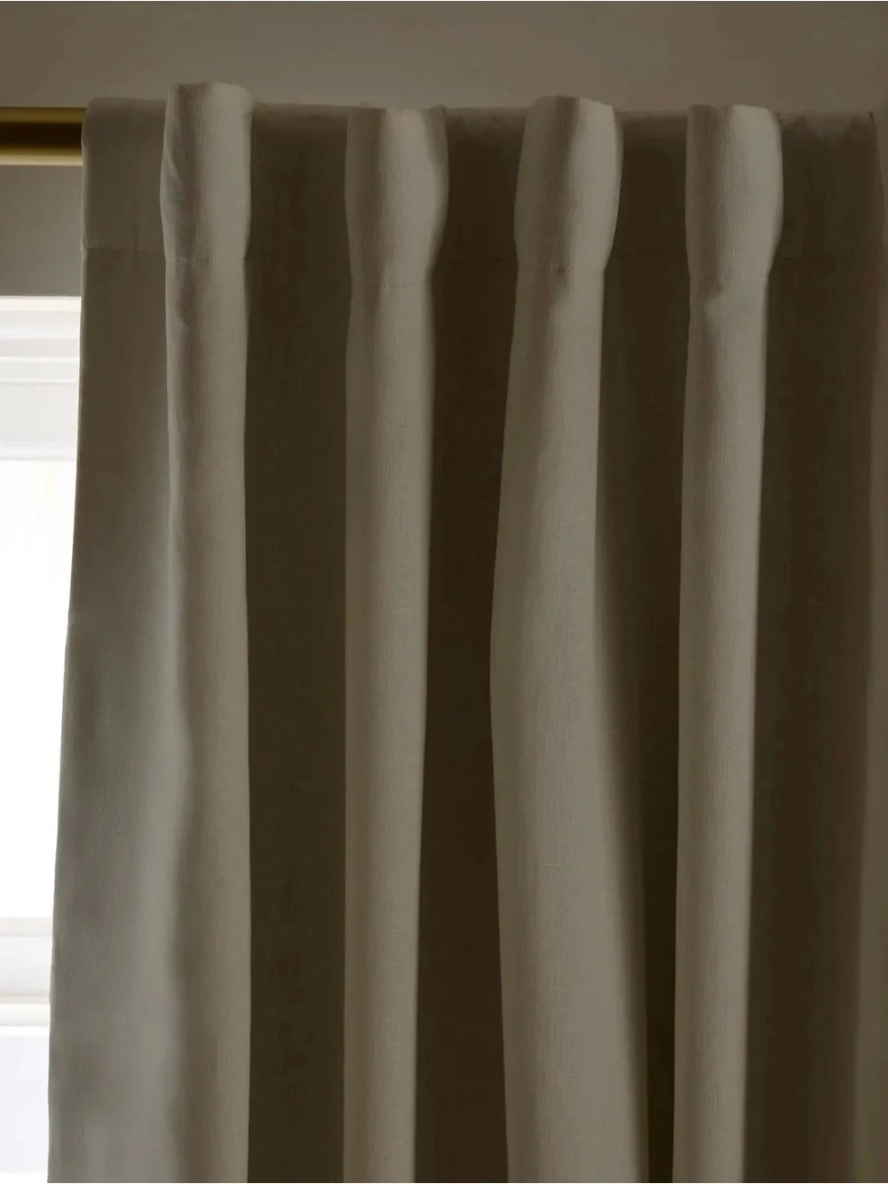 96x108 in Ivory European Linen Blackout Drapery Panel - Retail $328 for a pair